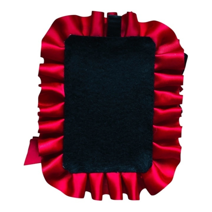 硬質デコカードケース フリルデコ B8 ハンドメイド 推し活 スカーレット