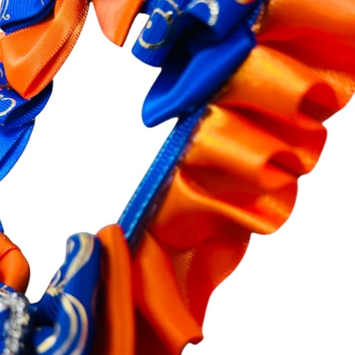 硬質デコカードケース フリルデコ ハンドメイド レースデコ 推し活 トリッドオレンジ