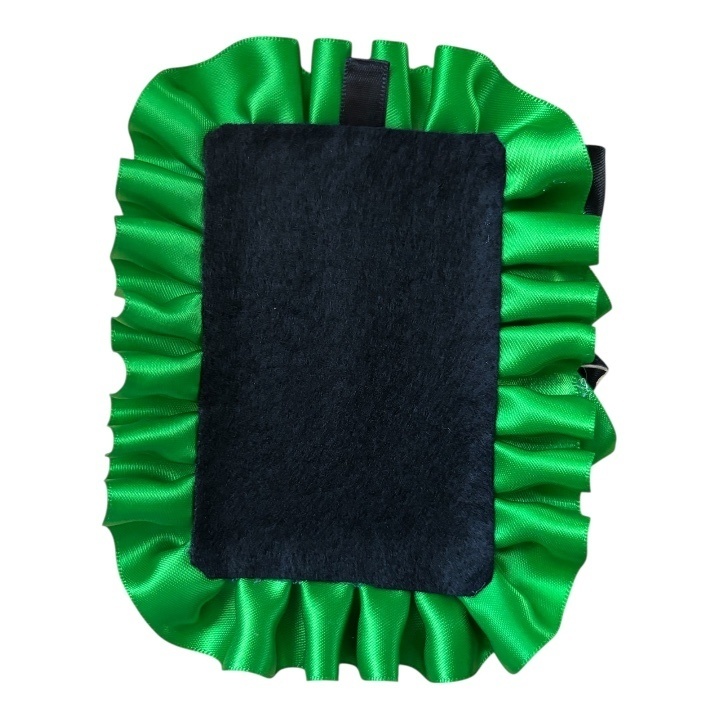 硬質デコカードケース フリルデコ ハンドメイド レースデコ 推し活 クラシカルグリーン