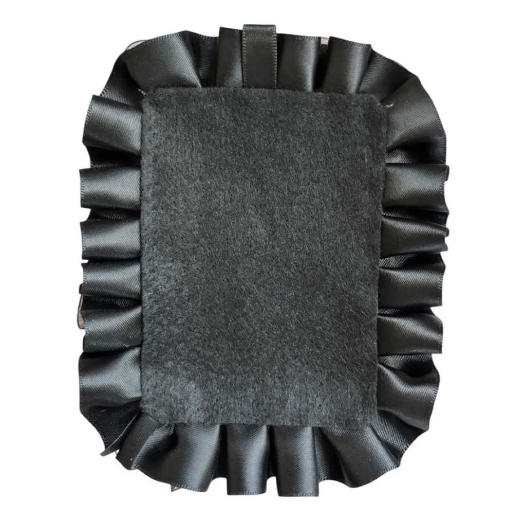 硬質デコカードケース フリルデコ ハンドメイド レースデコ 推し活 クラシカルグリーン