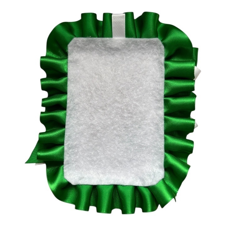 デコカードケース 硬質ケース フリルデコ ハンドメイド 推し活 エメラルド