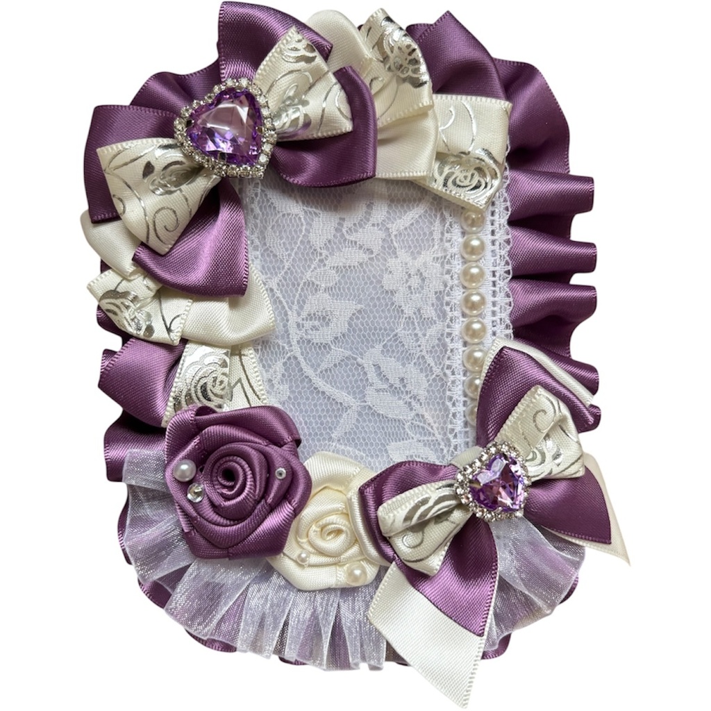 硬質デコカードケース トレカケース フリルデコ 推し活 アメジスト