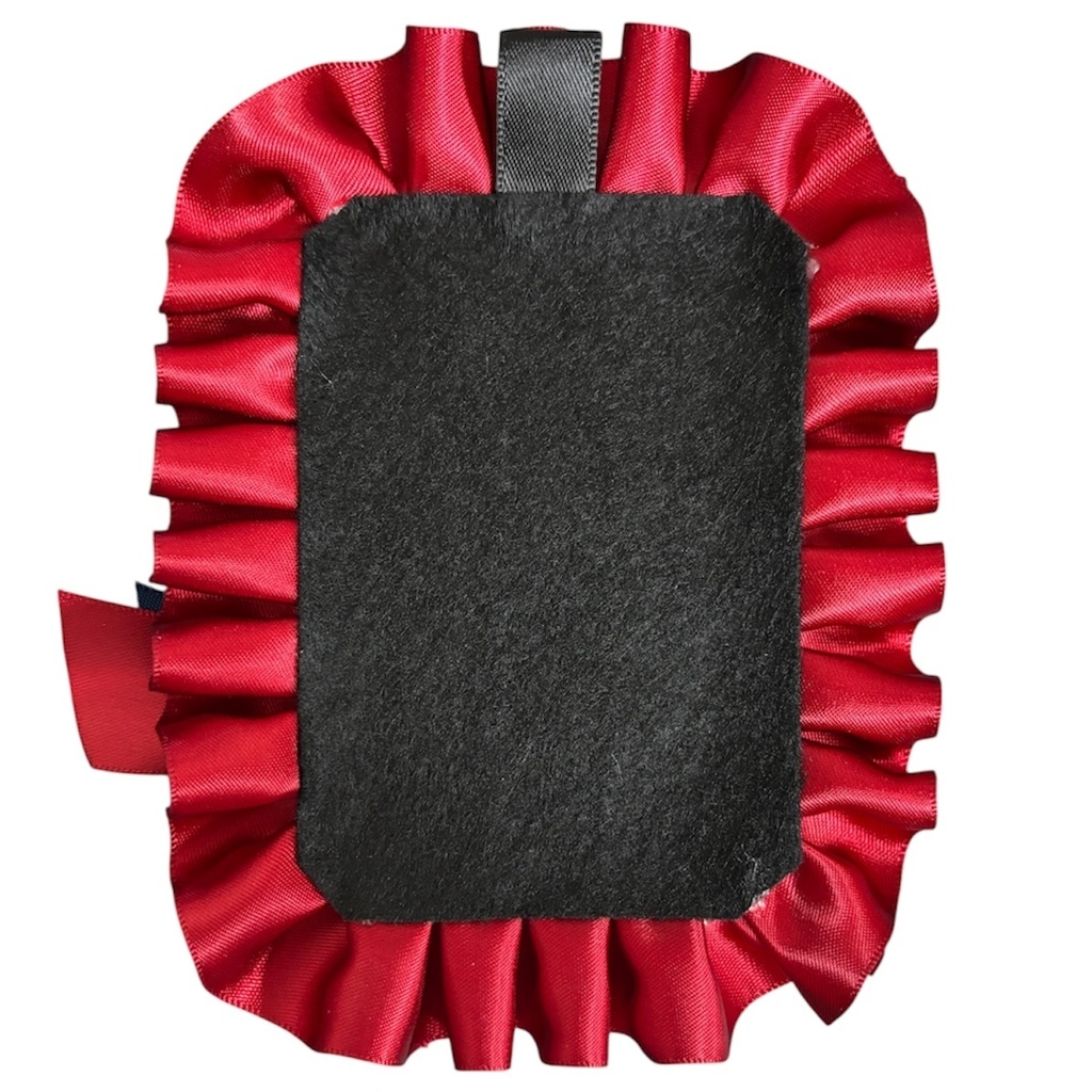 硬質デコカードケース フリルデコ B8 推し活 ハンドメイド スカーレット