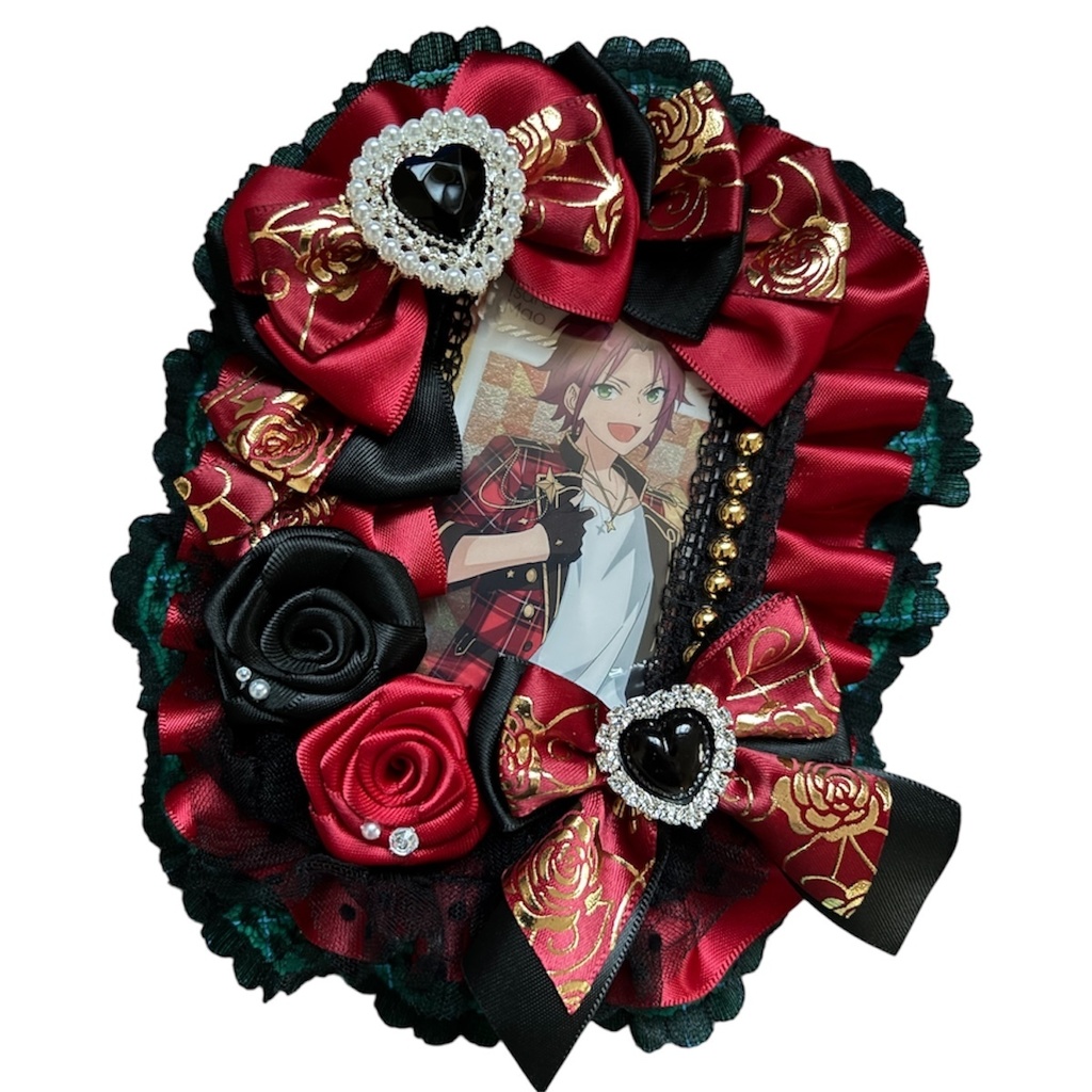 硬質デコカードケース フリルデコ B8 推し活 スカーレット