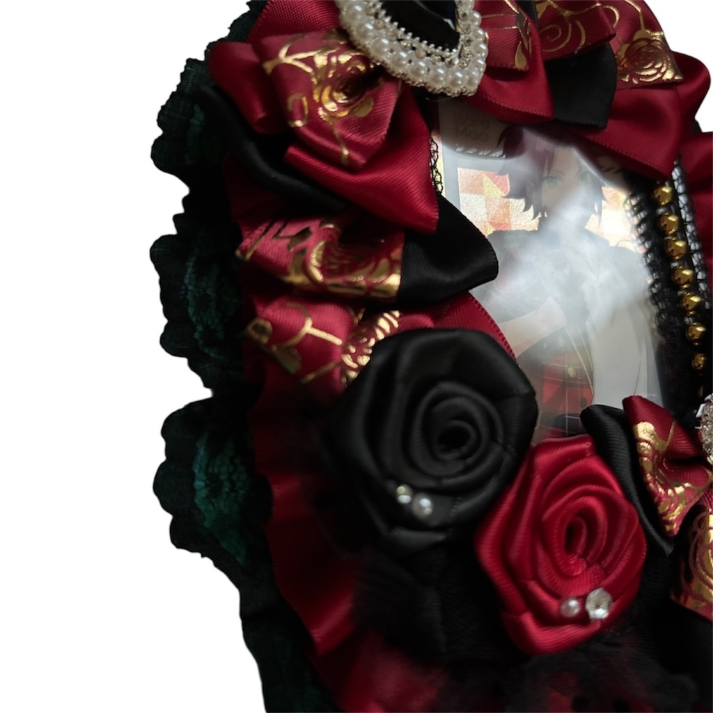 硬質デコカードケース フリルデコ B8 推し活 スカーレット