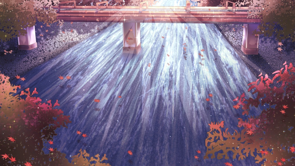 『ー春夏秋冬ー河川敷の背景』