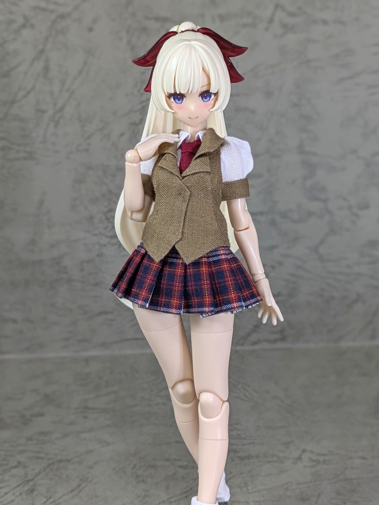 スクールガール(襟付きベストVer.)赤