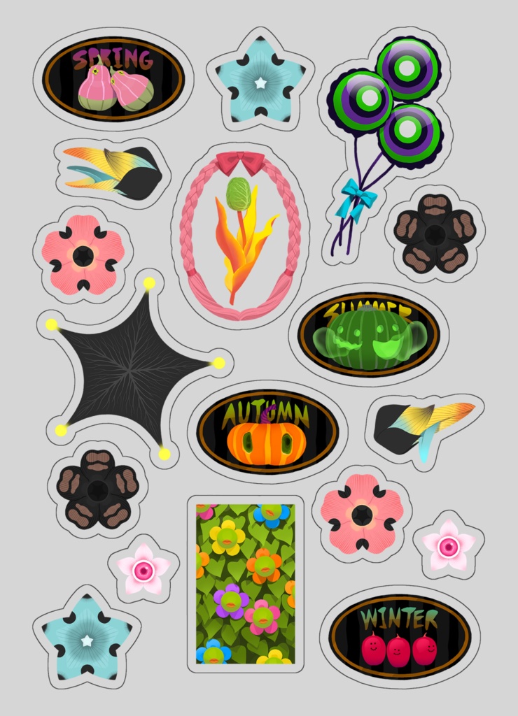 台紙付きシール