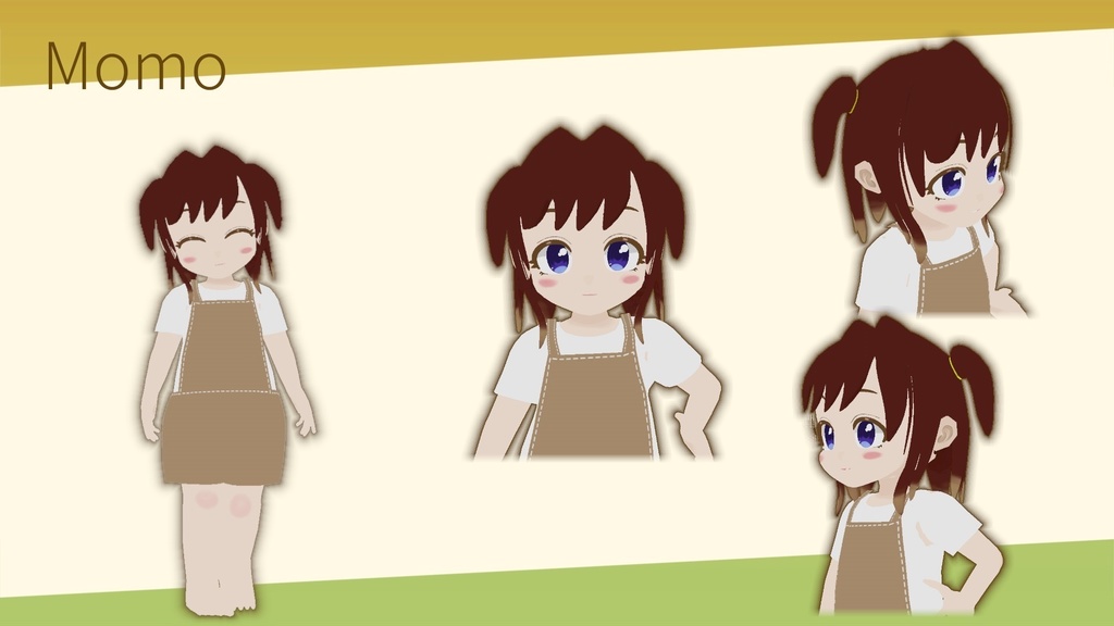 【PC、Quest両対応】 オリジナル3Dアバター 「モモ」