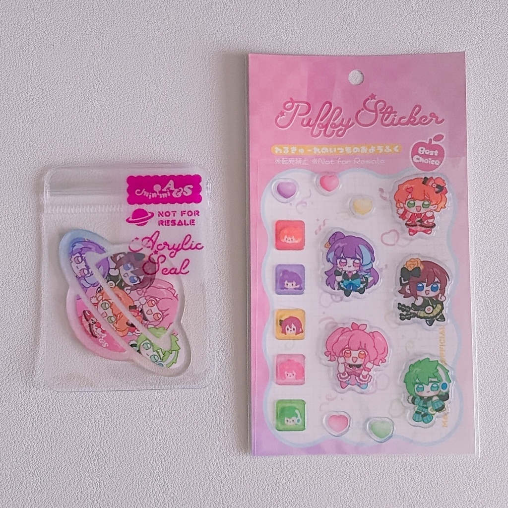 ぷっくりクリアシール＆アクリルシールセット
