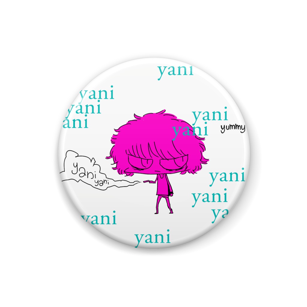 ヤニ缶バッジ(白)