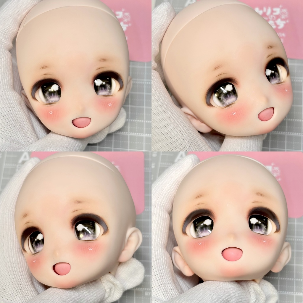 DDH-22 セミホワイト肌 カスタムヘッド+アイ1組(口内パーツ+舌パーツx2)