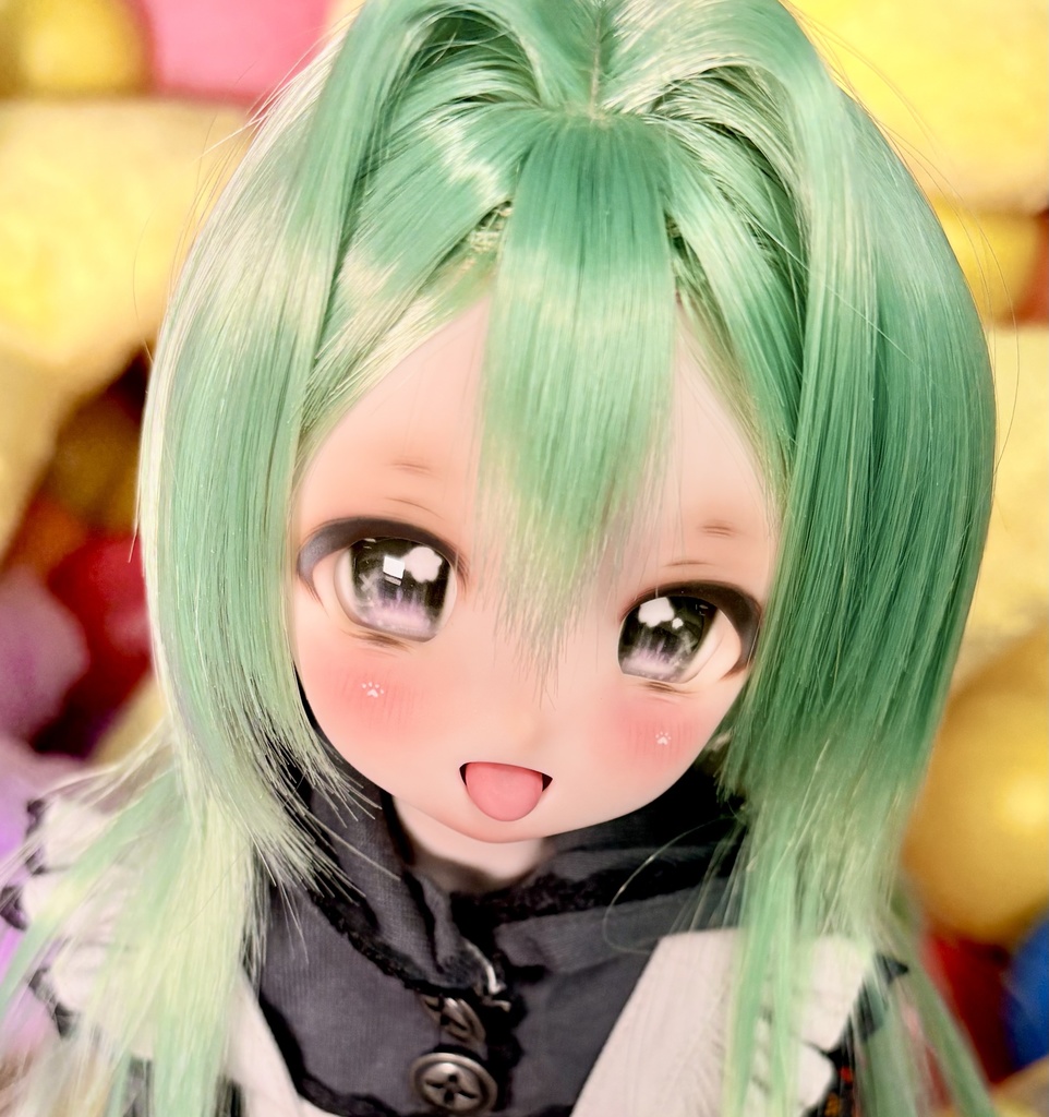 DDH-22 セミホワイト肌 カスタムヘッド+アイ1組(口内パーツ+舌パーツx2)