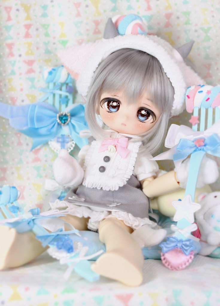 imomodoll LULU カスタムヘッド+アイ1組+おまけアイ