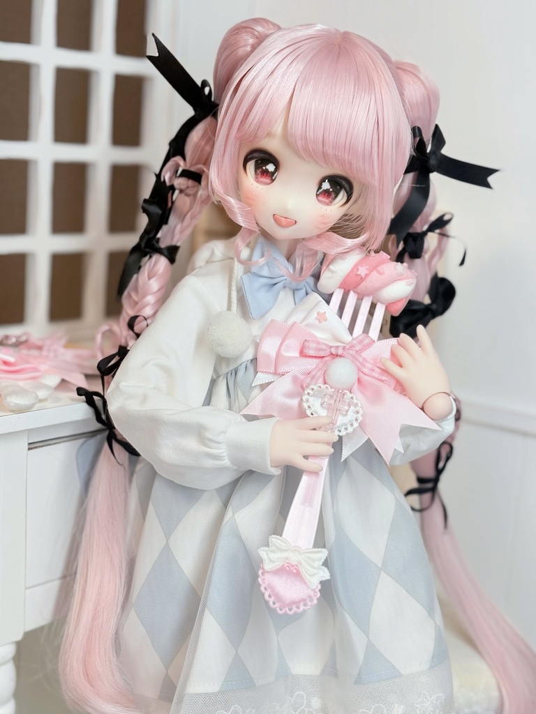 マシュマロデザートフォーク　ドール用小物　ハンドメイド　MDD　手持ち