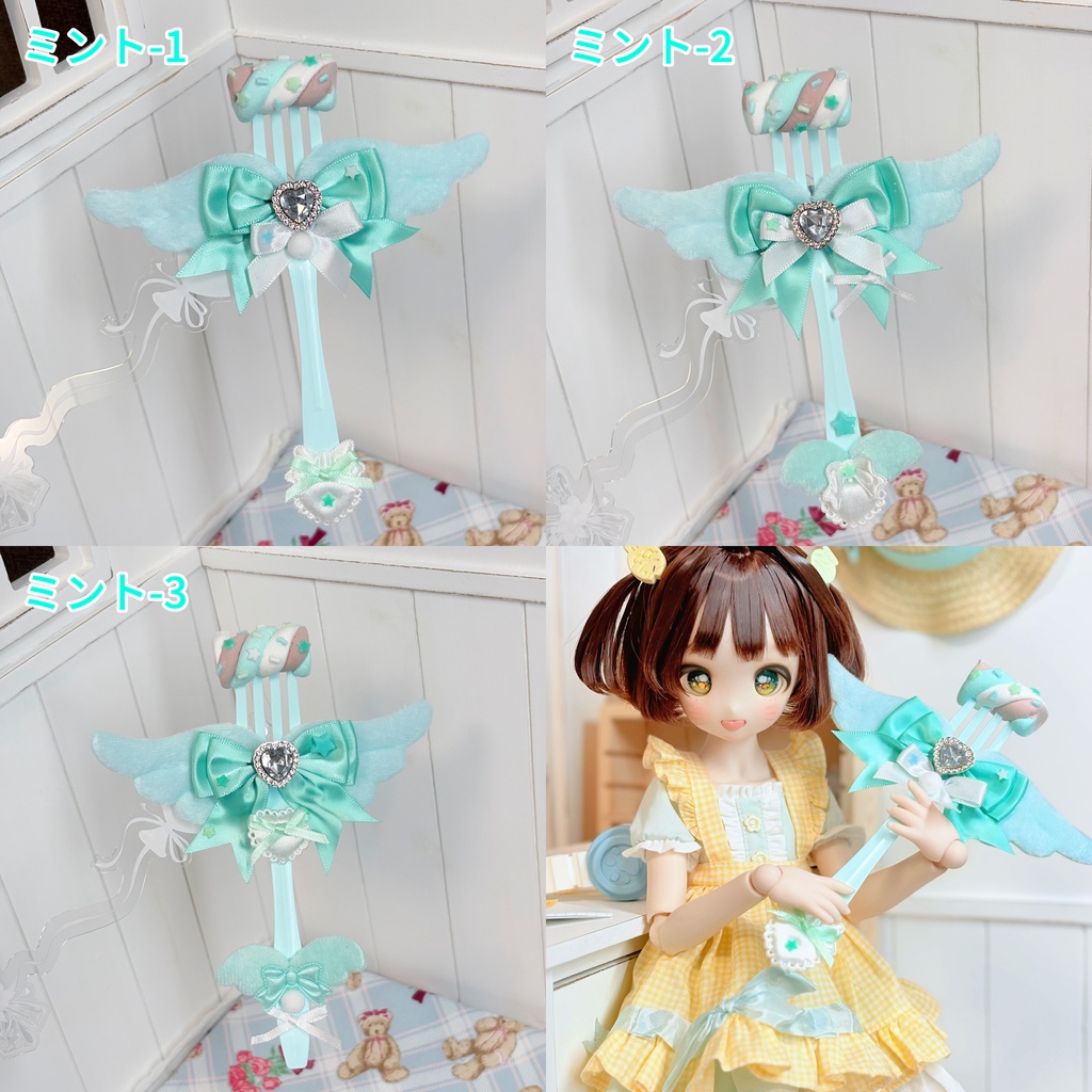マシュマロデザートフォーク　ドール用小物　ハンドメイド　MDD　手持ち