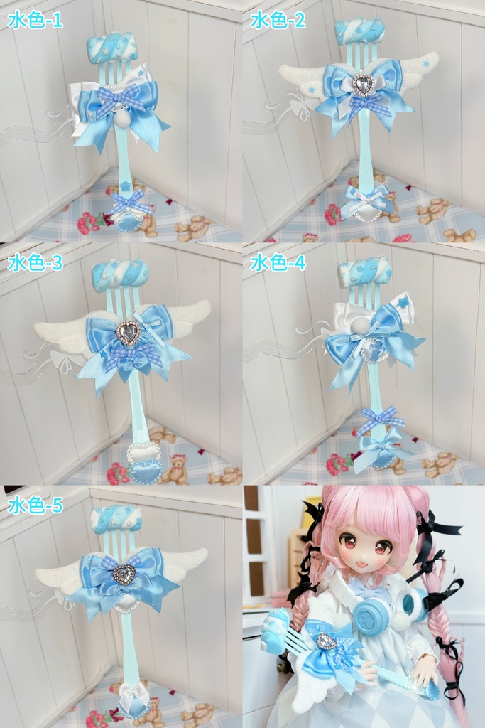 マシュマロデザートフォーク　ドール用小物　ハンドメイド　MDD　手持ち