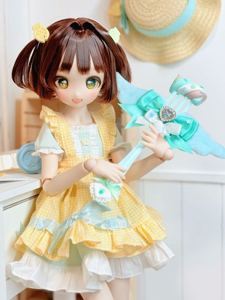 マシュマロデザートフォーク　ドール用小物　ハンドメイド　MDD　手持ち