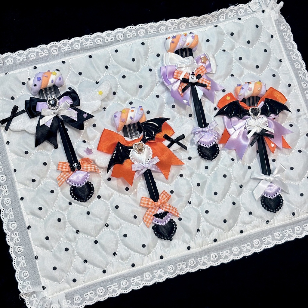 マシュマロデザートフォーク　ドール用小物　ハンドメイド　MDD　手持ち　ハロウィン