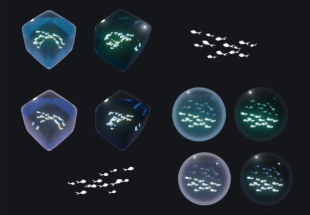 球体&キューブ水槽APNG