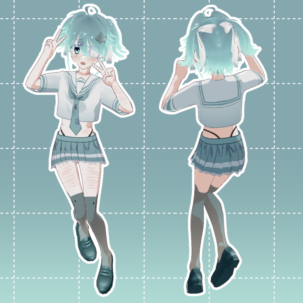 【VRM / VRoid model】鮫野うみ/sameno umi