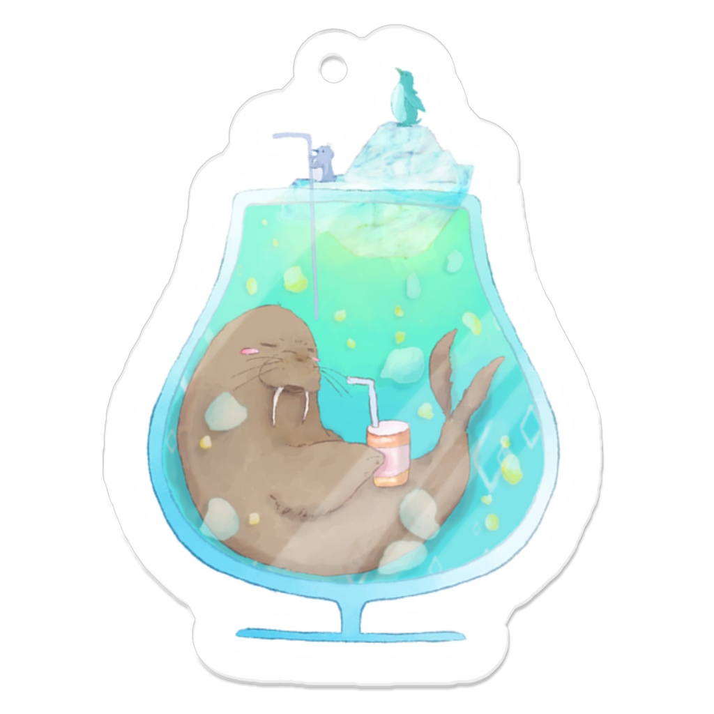 休日のセイウチさん(50mm×50mm)