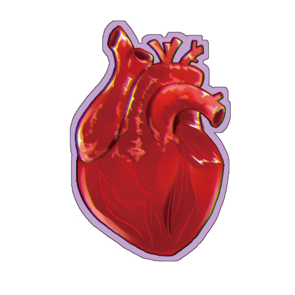 心臓アクリルバッジ