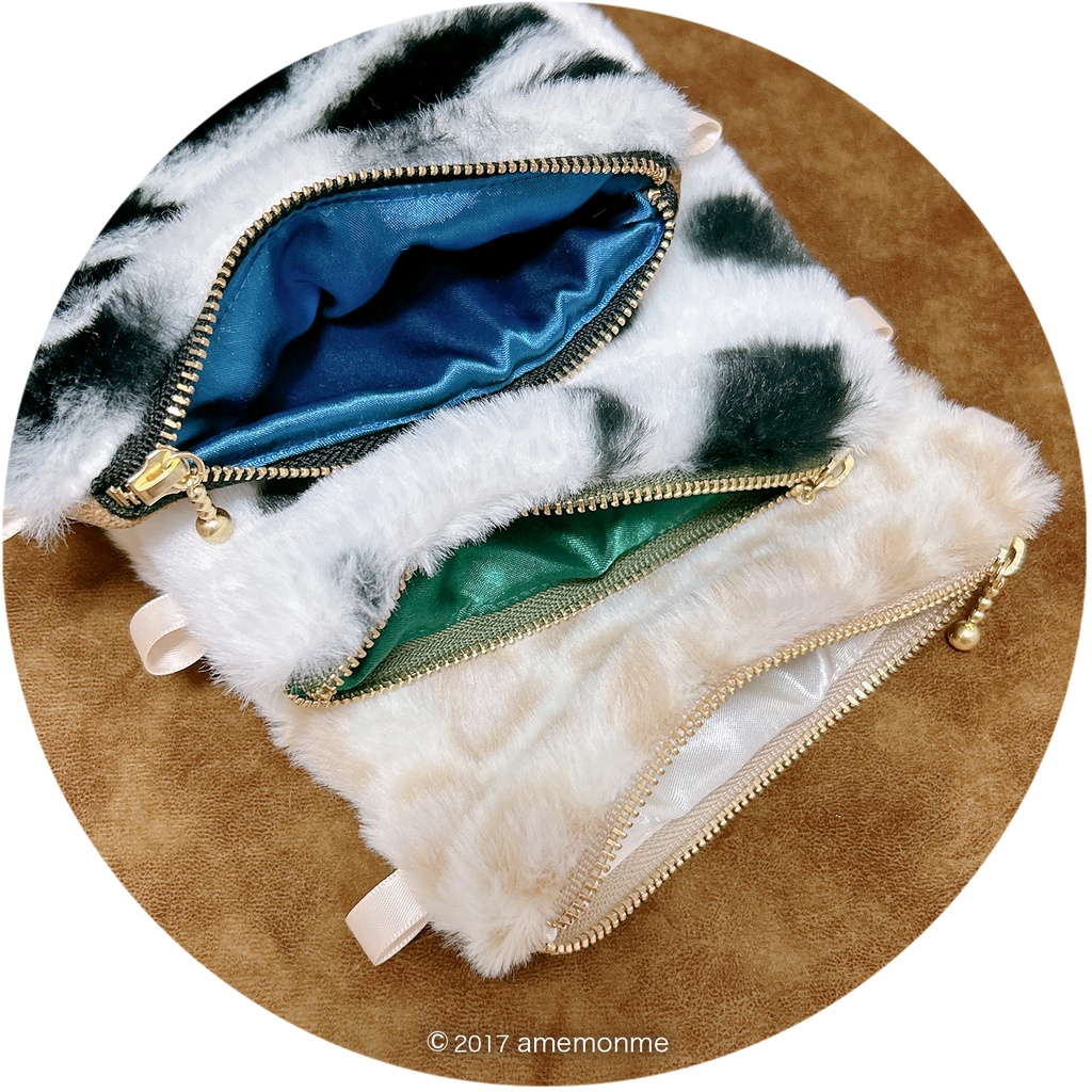 2wayファーポーチ