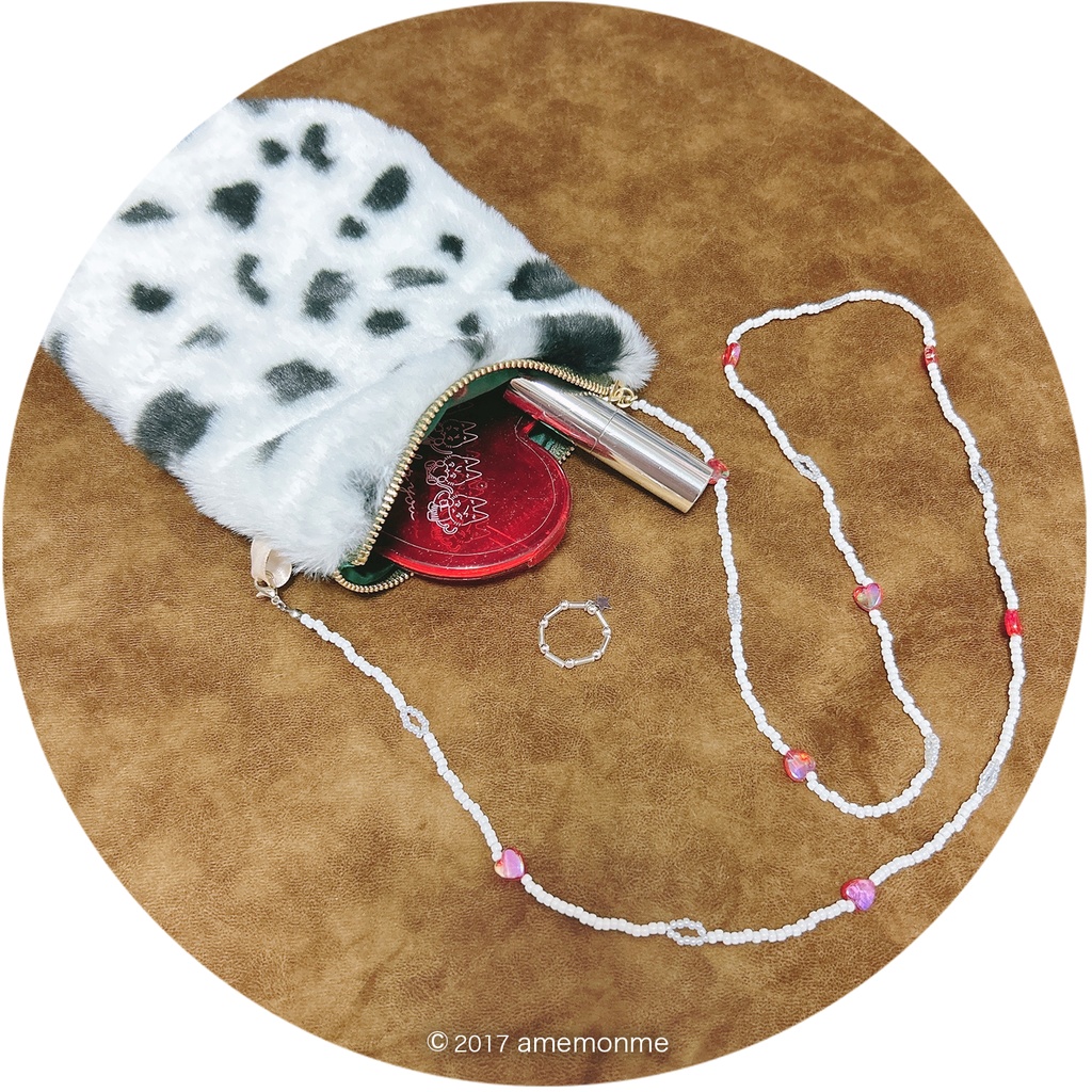 2wayファーポーチ