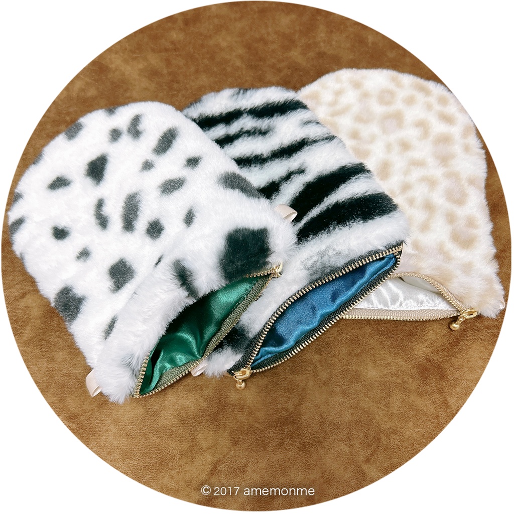 2wayファーポーチ