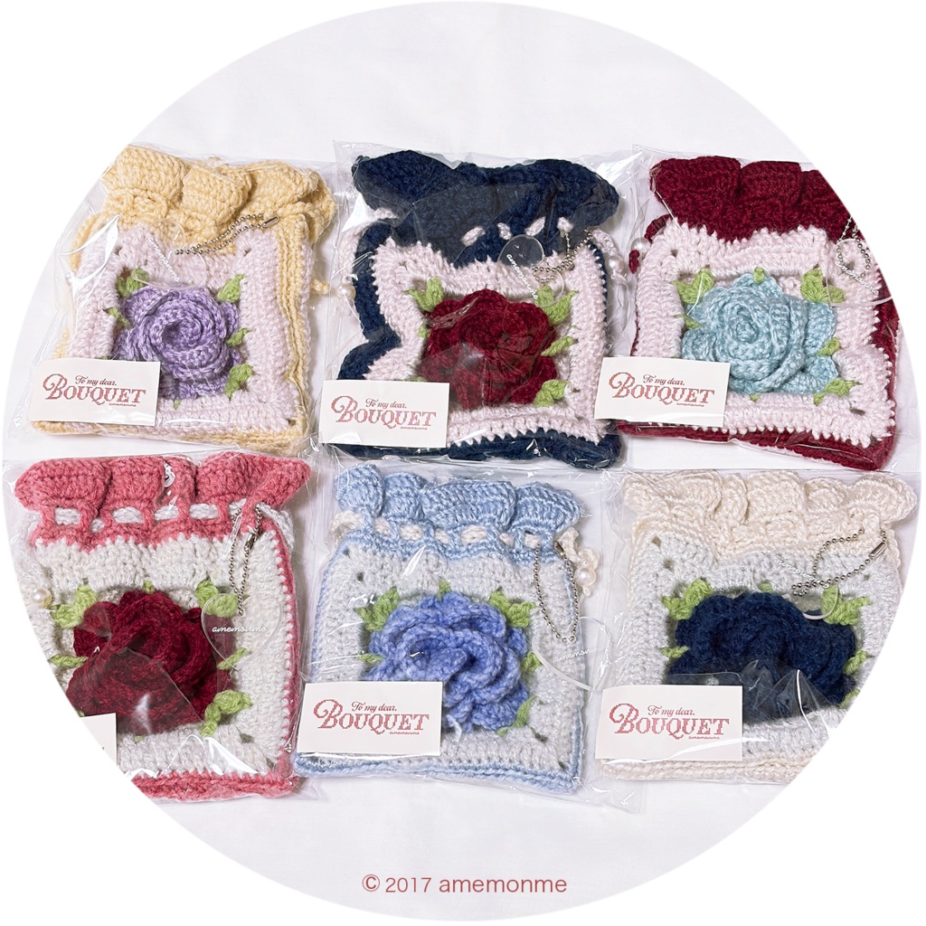 春グッズ2026 ローズ巾着ポーチ