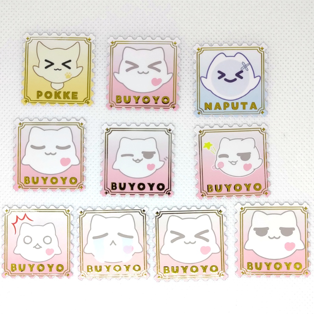 【非公式】ベルプロマスコットキャラ切手風ステッカー10枚セット