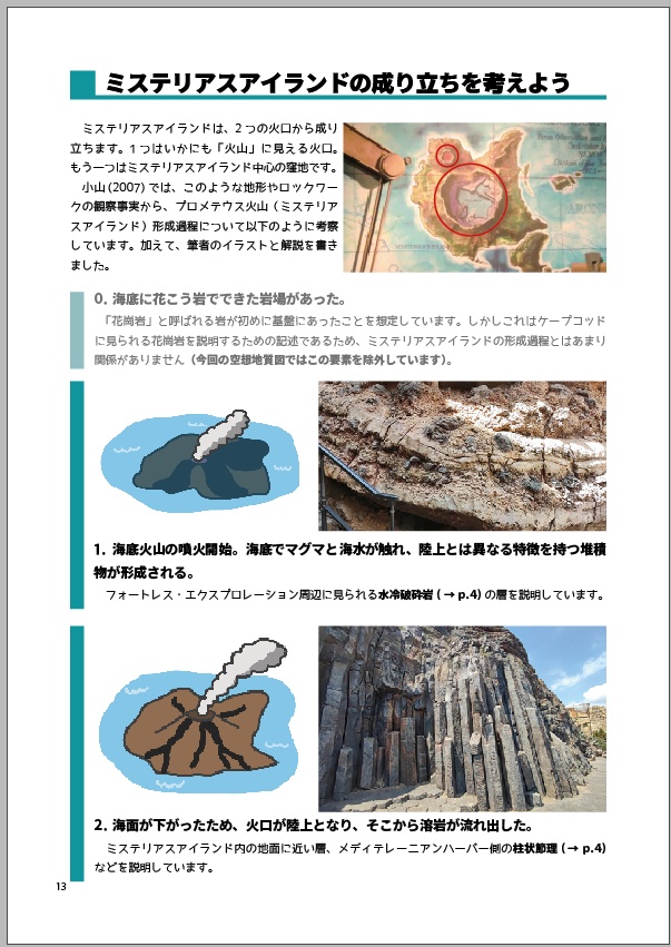 ミステリアスアイランド地質図を作ろう-空想地質図のつくりかた- & クリアファイルセット