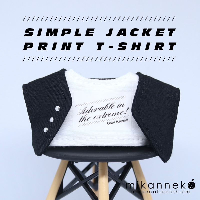 Simple Jacket  Print T-shirt