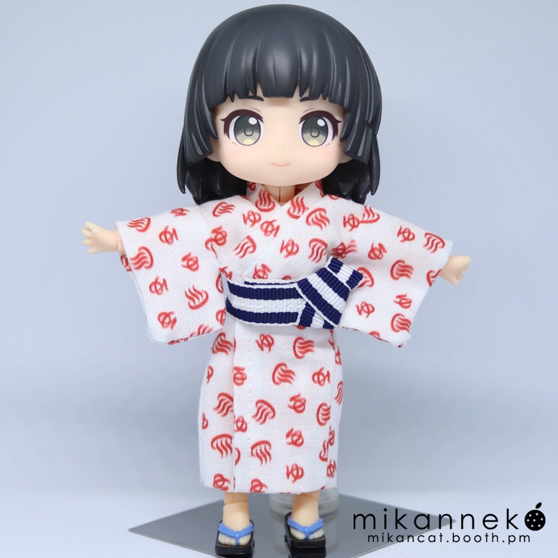 【再販予定あり】1/12サイズ用 温泉柄 旅館の浴衣 セット