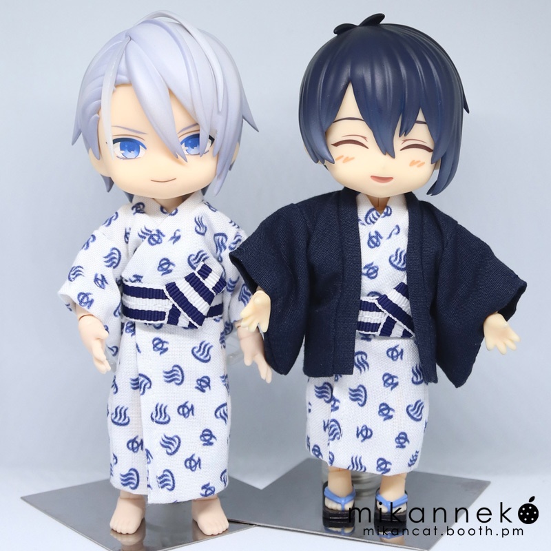 【再販予定あり】1/12サイズ用 温泉柄 旅館の浴衣 セット