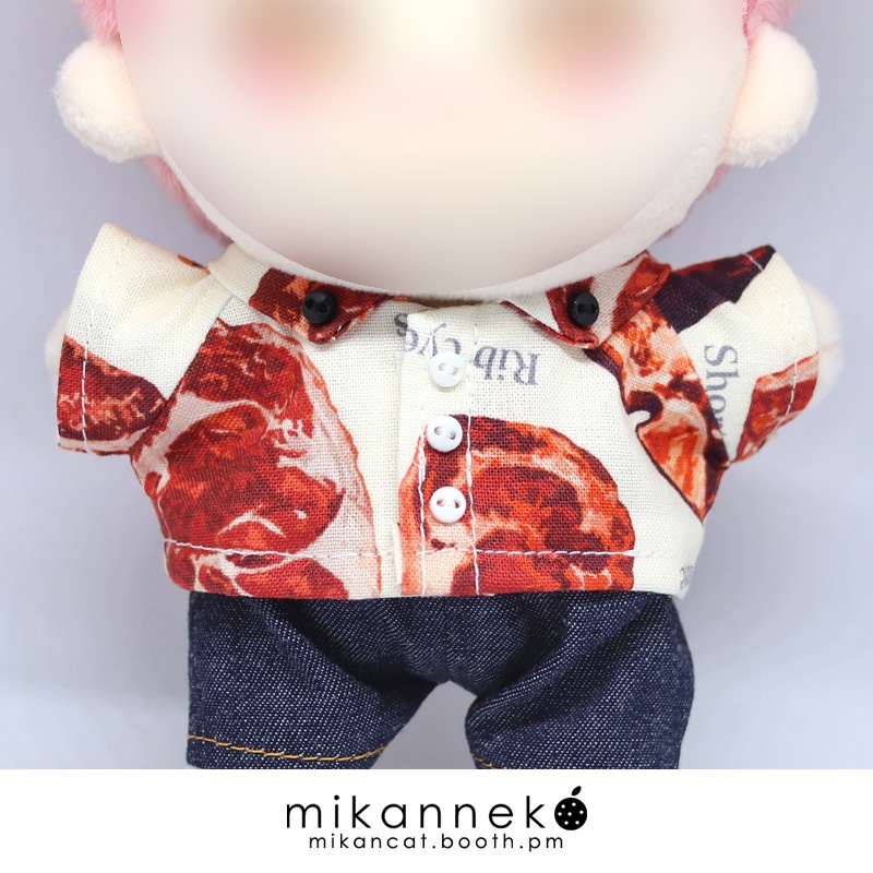 K-pop 棉花娃娃 15cm ぬい服 無属性 シャツ(3種類)
