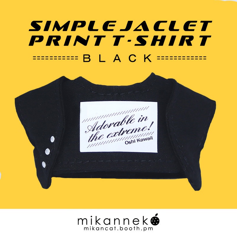 Simple Jacket Print T-shirt BLACK