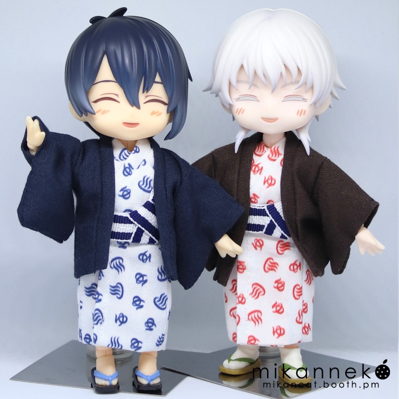 【8/22 22:00-】ねんどろいどどーる用 温泉柄 旅館の浴衣 セット