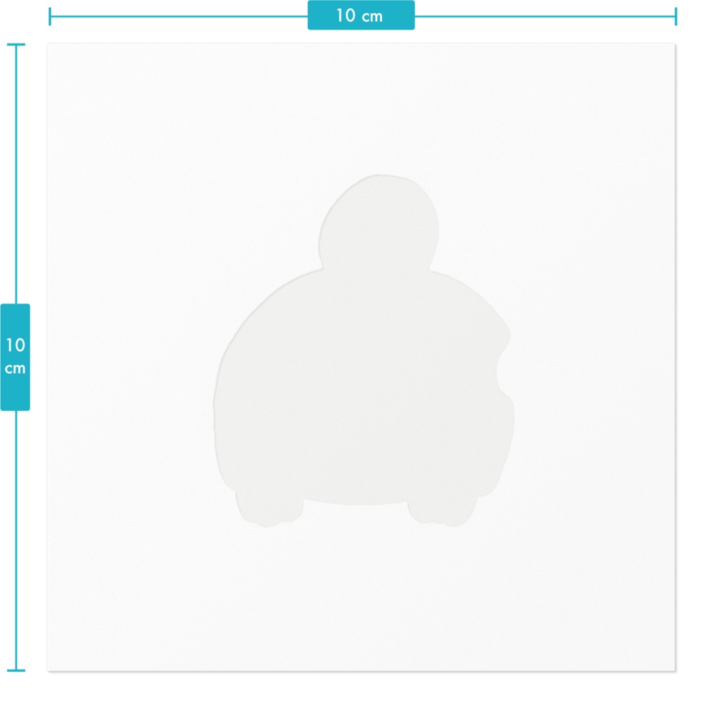 旧かじられた飛ばないマシュマロのステッカー