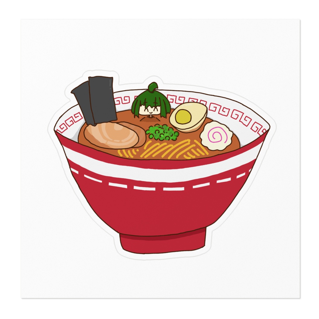 ラーメンに浸かる飛ばないマシュマロ