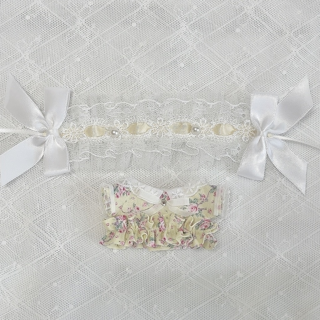 小花柄のフリルミニワンピースセット