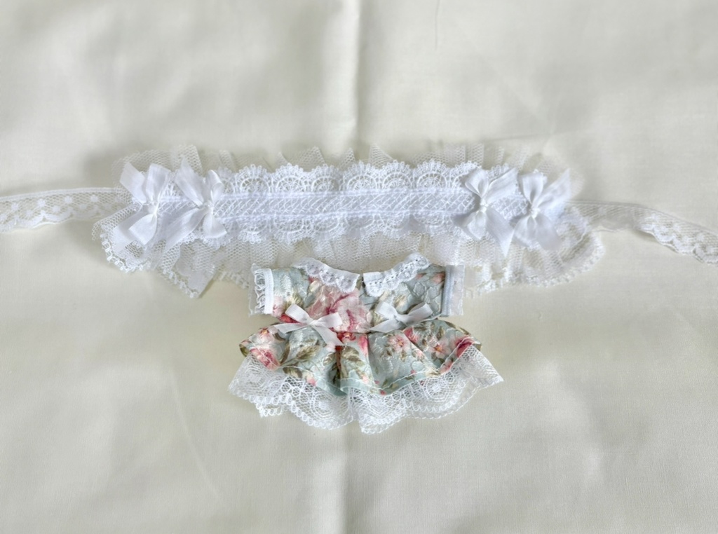 ヴィンテージ風ワンピースセット(緑)