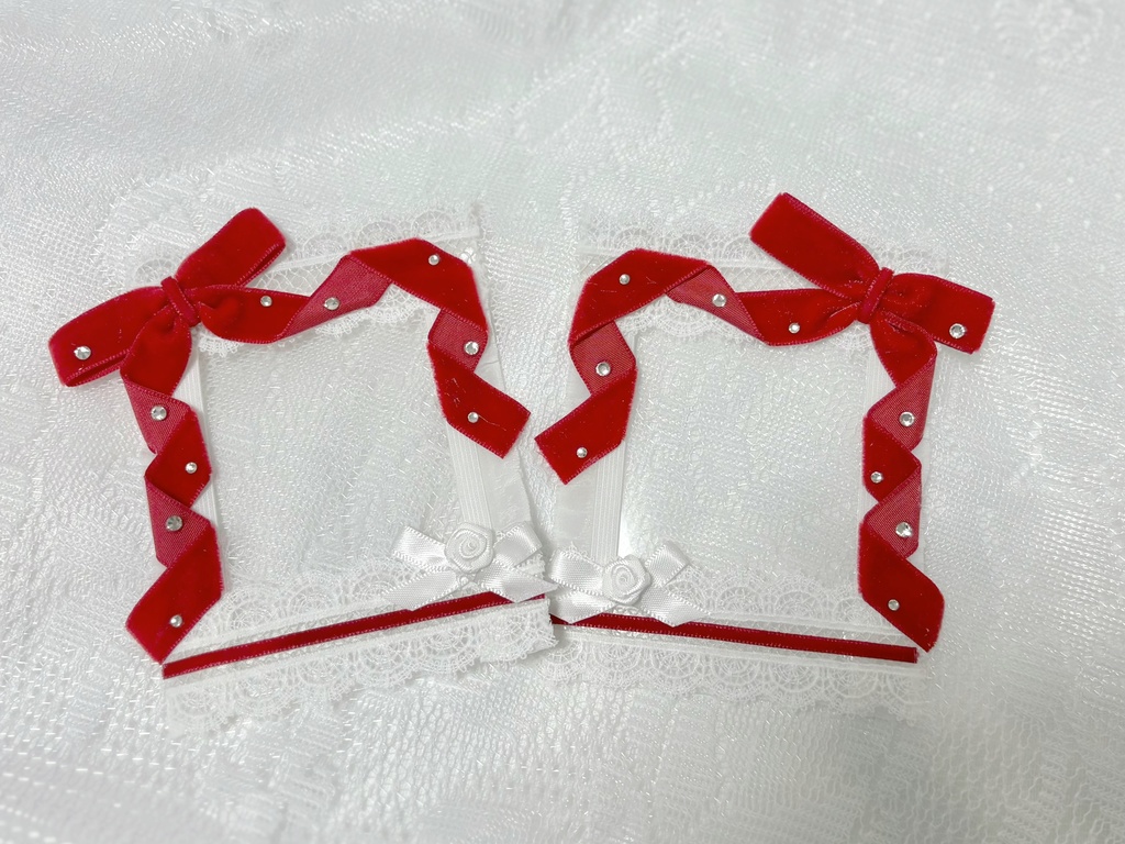 ベロアリボンのデコケース(B8サイズ)