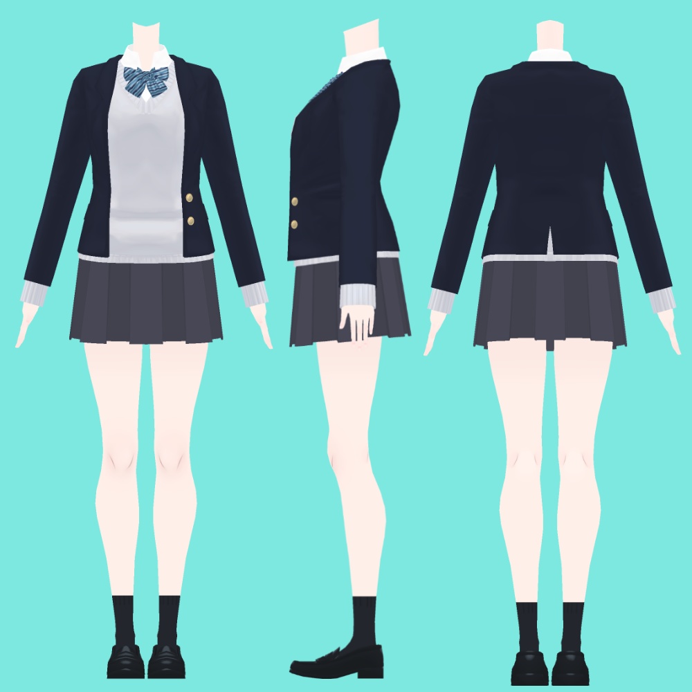 制服ブレザー(スキニング済)