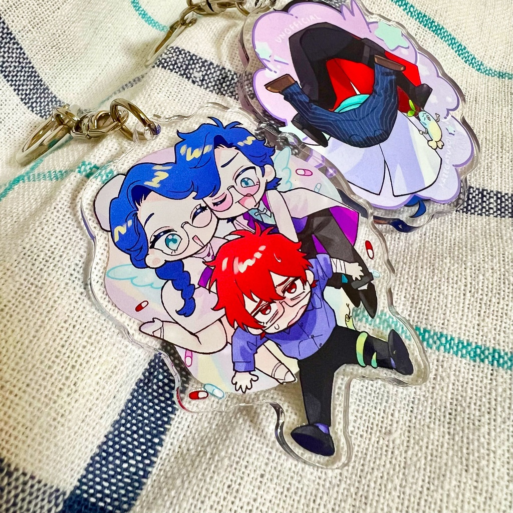 【にじそうさく08】派生レオス両面アクキー【非公式】