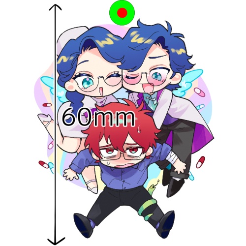 【にじそうさく08】派生レオス両面アクキー【非公式】