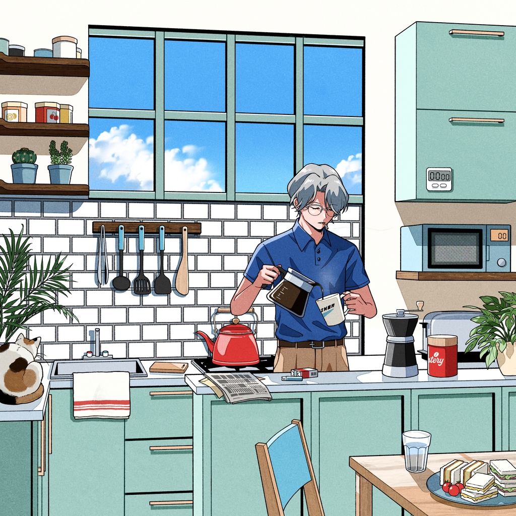 イラストカード［morning］