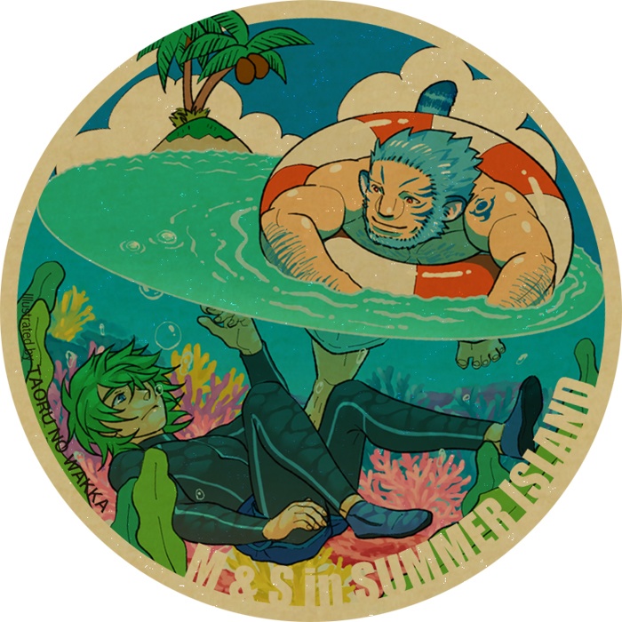 夏の島 缶バッジ