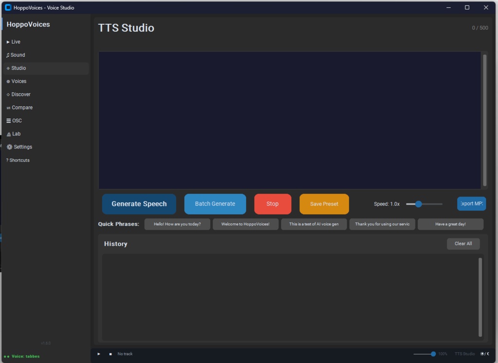 HoppoVoices - Voice Studio (for cvoice.ai) Windows version